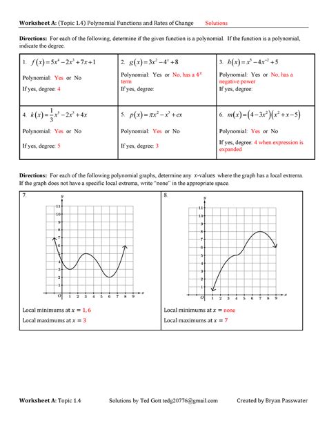 1.4 Polynomials .